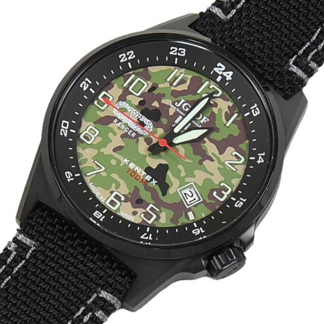58%OFF!】 自衛隊腕時計 陸上自衛隊迷彩モデルS715M-08正規品 日本製ミリタリー時計 JSDF KENTEX ケンテックス 