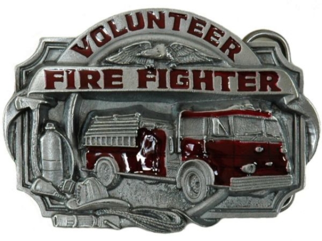 ウエスタンベルトバックル Volunteer Fire Fighter　消防士 消防署 メンズ 男性