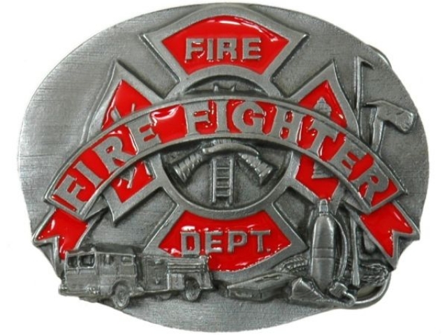 ウエスタンベルトバックル Fire Fighter/Fire Dept　消防士 消防署 メンズ 男性